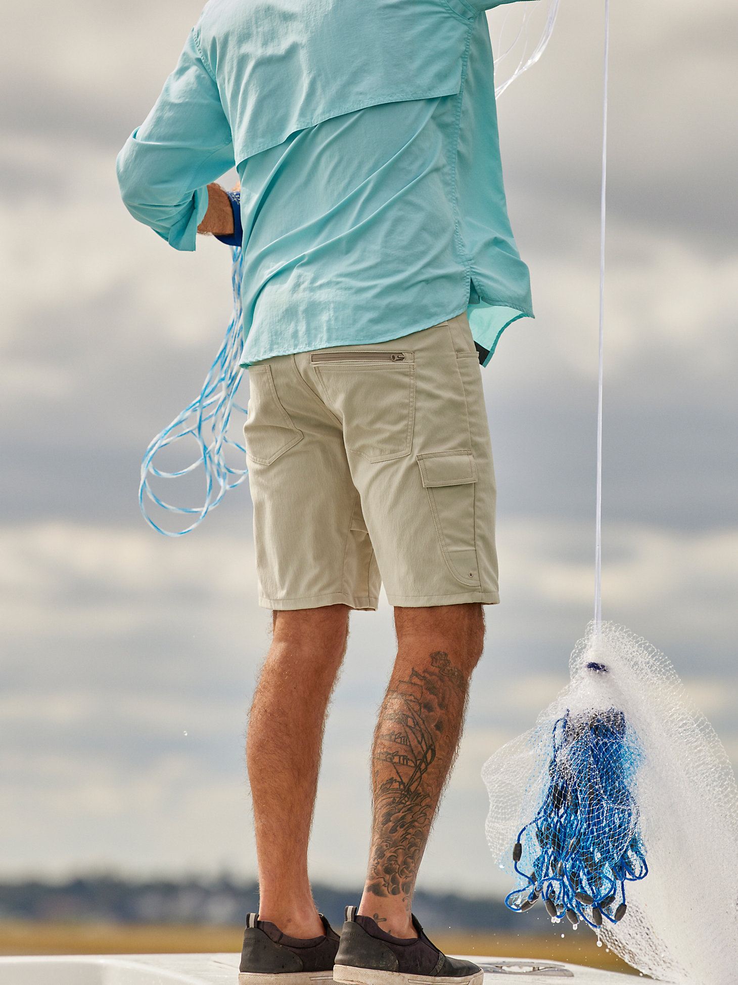 ATG By Wrangler™ Men's Angler Utility Short in Pelican alternative view 1