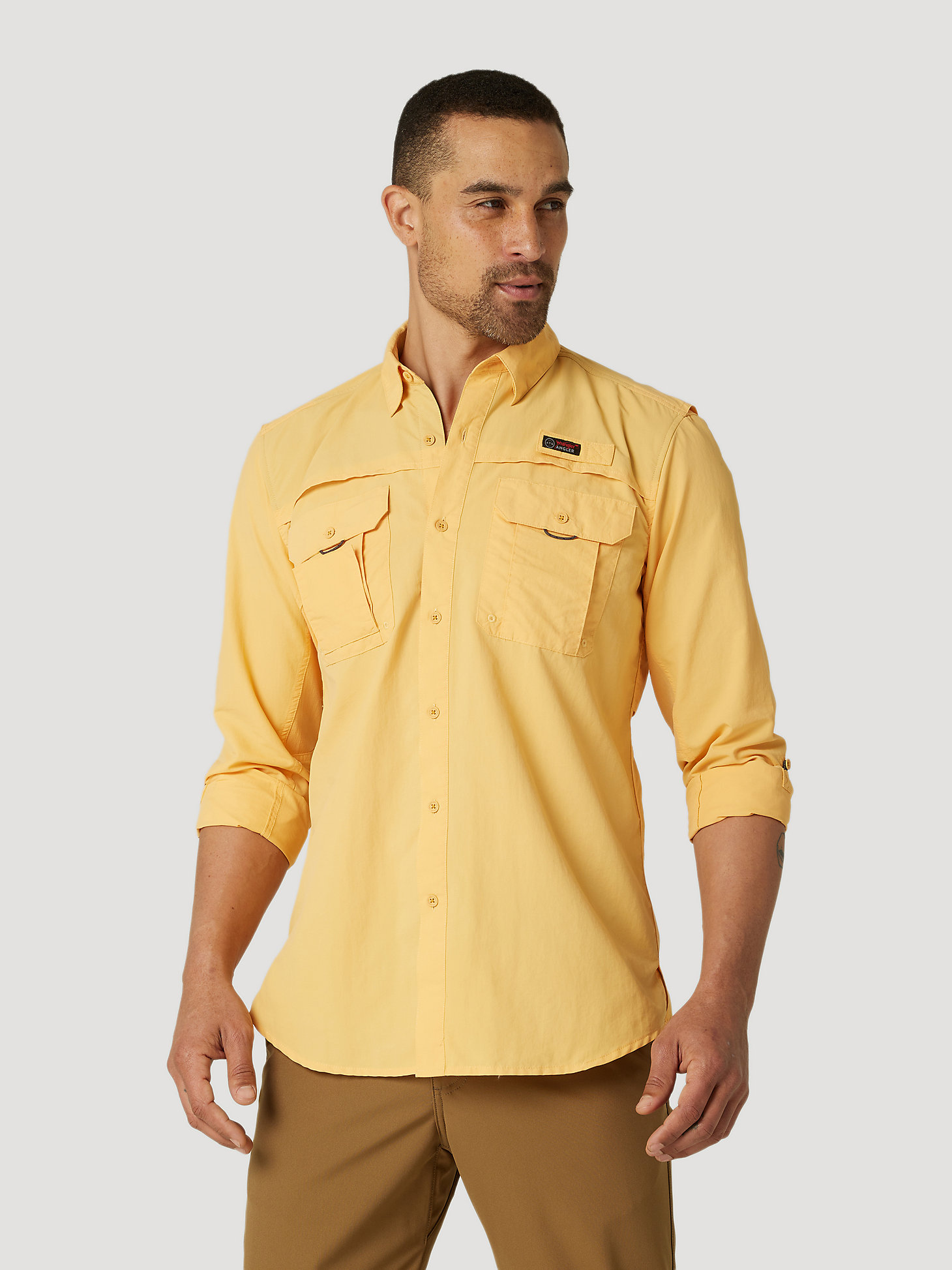 ATG By Wrangler™ Men's Angler Long Sleeve Shirt in Chamois alternative view 2