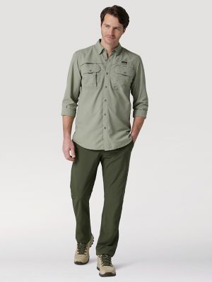 wrangler khaki angler pants