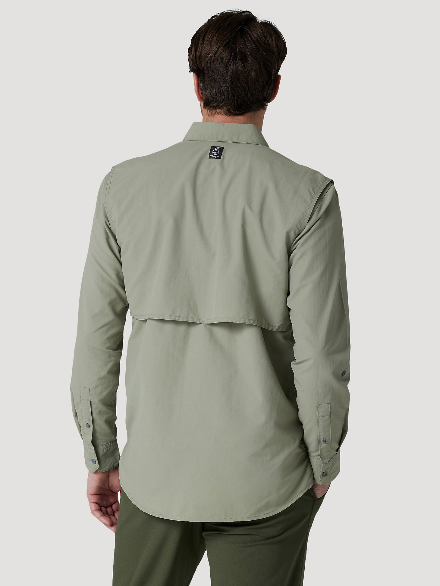 ATG By Wrangler™ Men's Angler Long Sleeve Shirt in Dried Sage alternative view 1