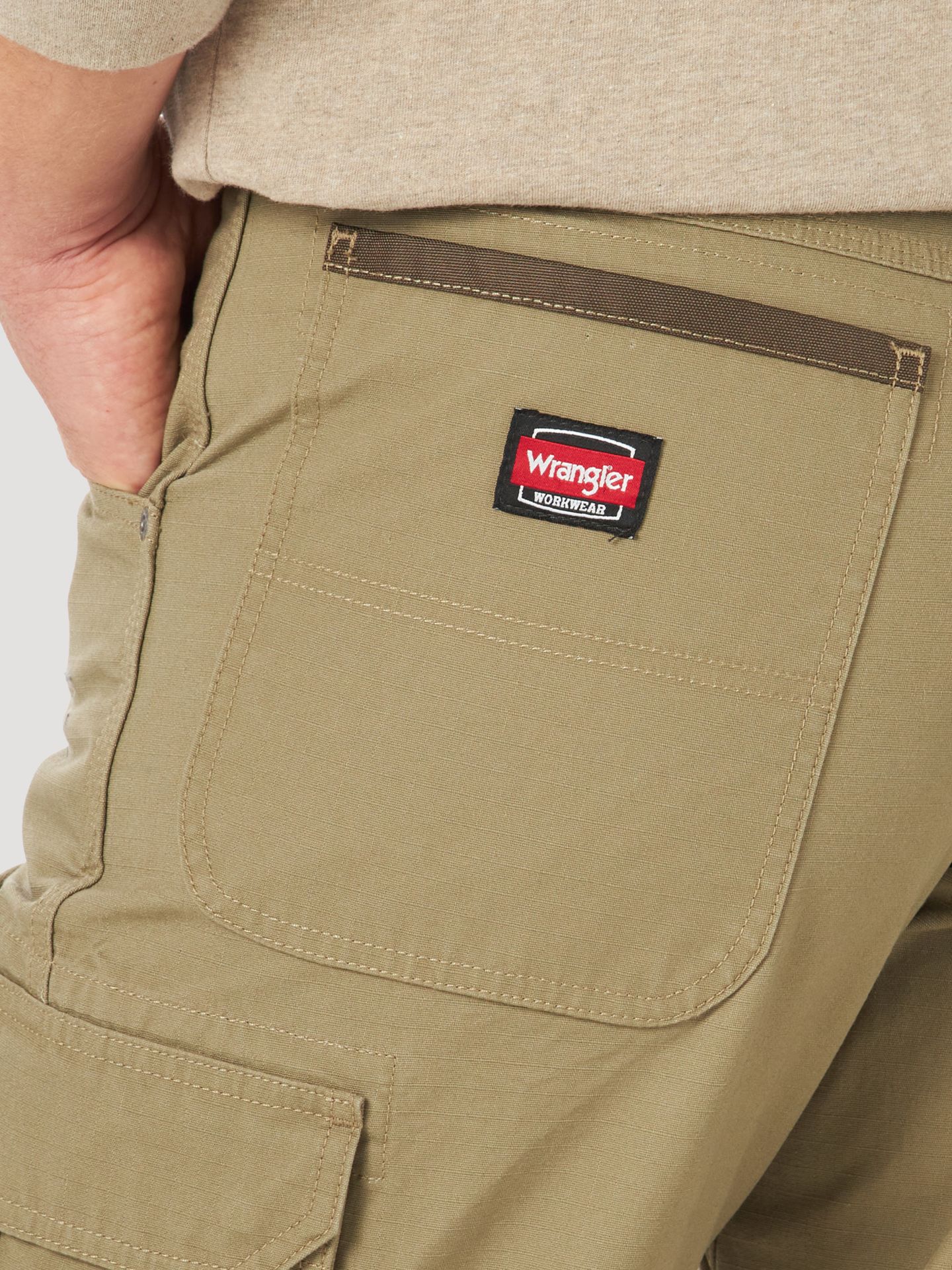 Мужские брюки Wrangler Workwear Cargo Pant, цвет: Коричневый — фото 4