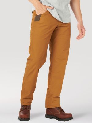 Men's Wrangler Casuals® Flat Front Relaxed Fit Pants in Khaki