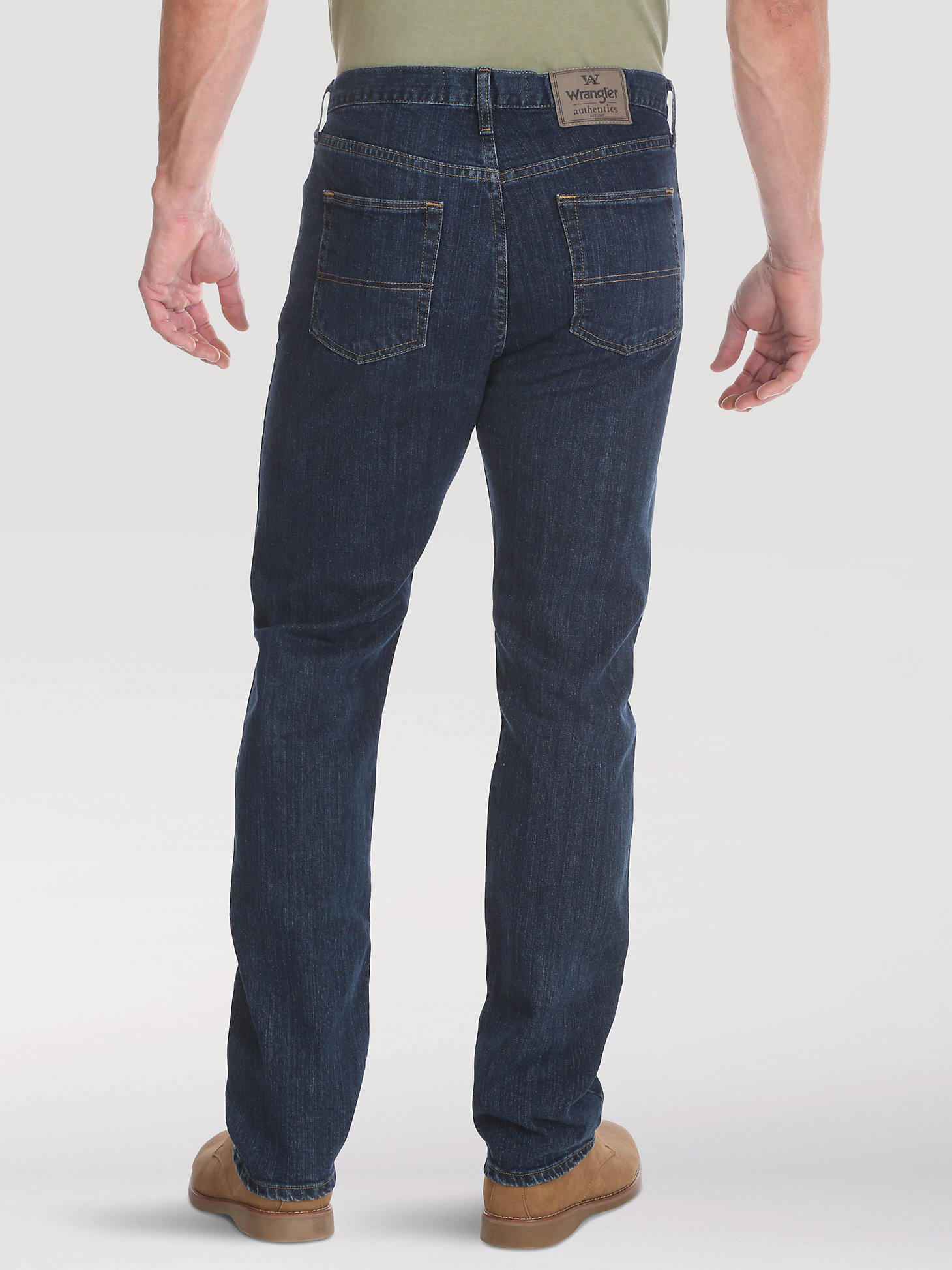 Men's Wrangler Authentics® Regular Fit Flex Jean in Indigo Dark