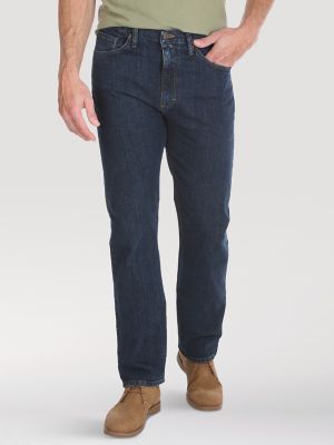 Wrangler Men S Regular Fit Jeans, Size: 40, Dark Blue