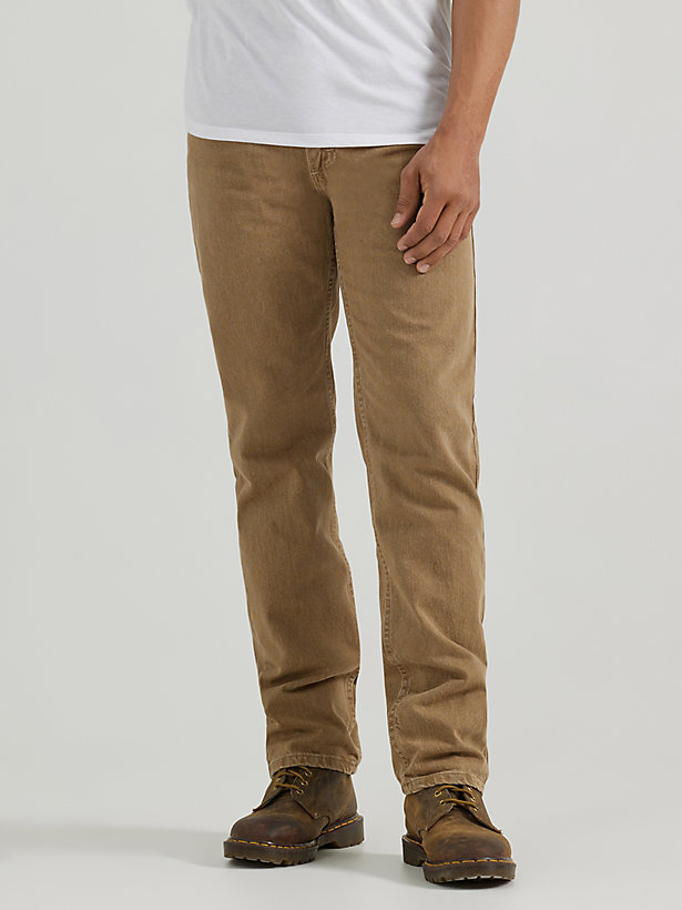Men's Wrangler Authentics® Regular Fit Cotton Jean in Khaki