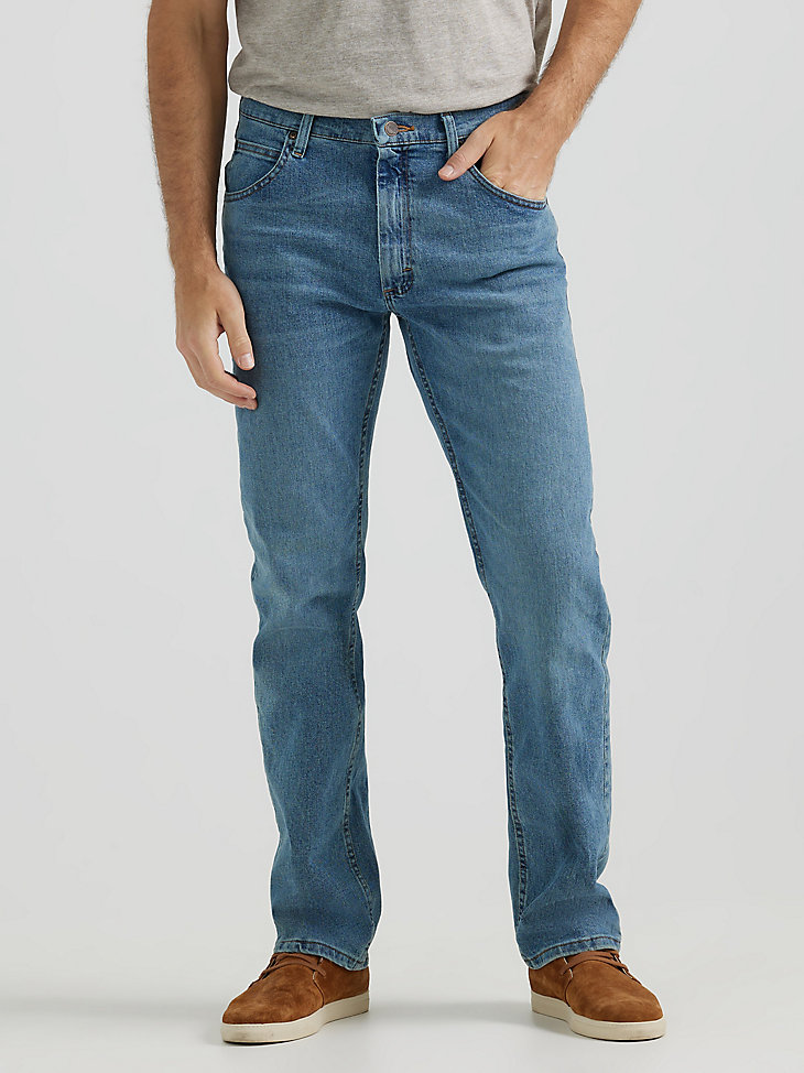 Men's Wrangler Authentics® Regular Fit Flex Jean in Vintage Blue main view