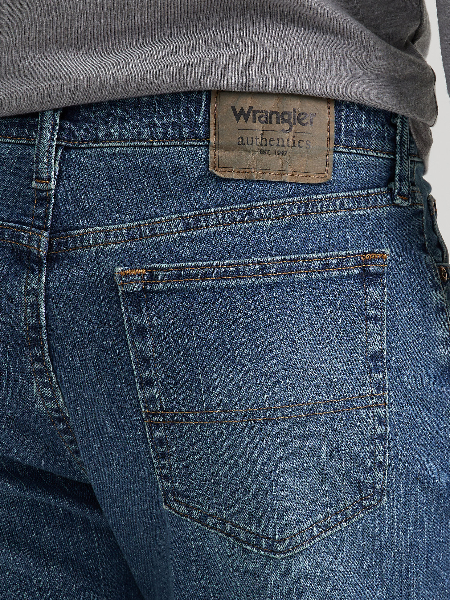 Men's Wrangler Authentics® Regular Fit Comfort Waist Jean in Blue Ocean alternative view 2