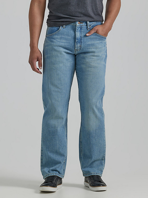 Men's Wrangler Authentics® Relaxed Fit Flex Jean in Bleached Indigo