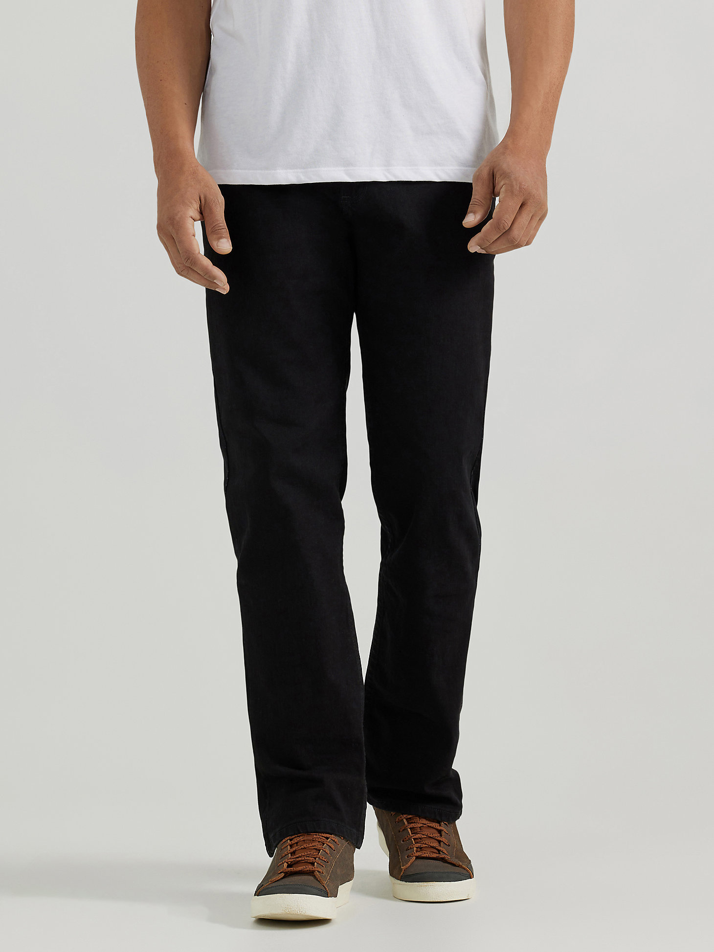Men's Wrangler Authentics® Relaxed Fit Flex Jean in Black main view