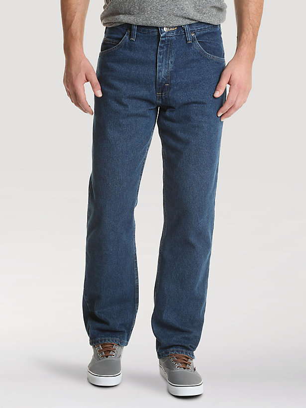 Men's Wrangler Authentics® Relaxed Fit Cotton Jean in Dark Stonewash