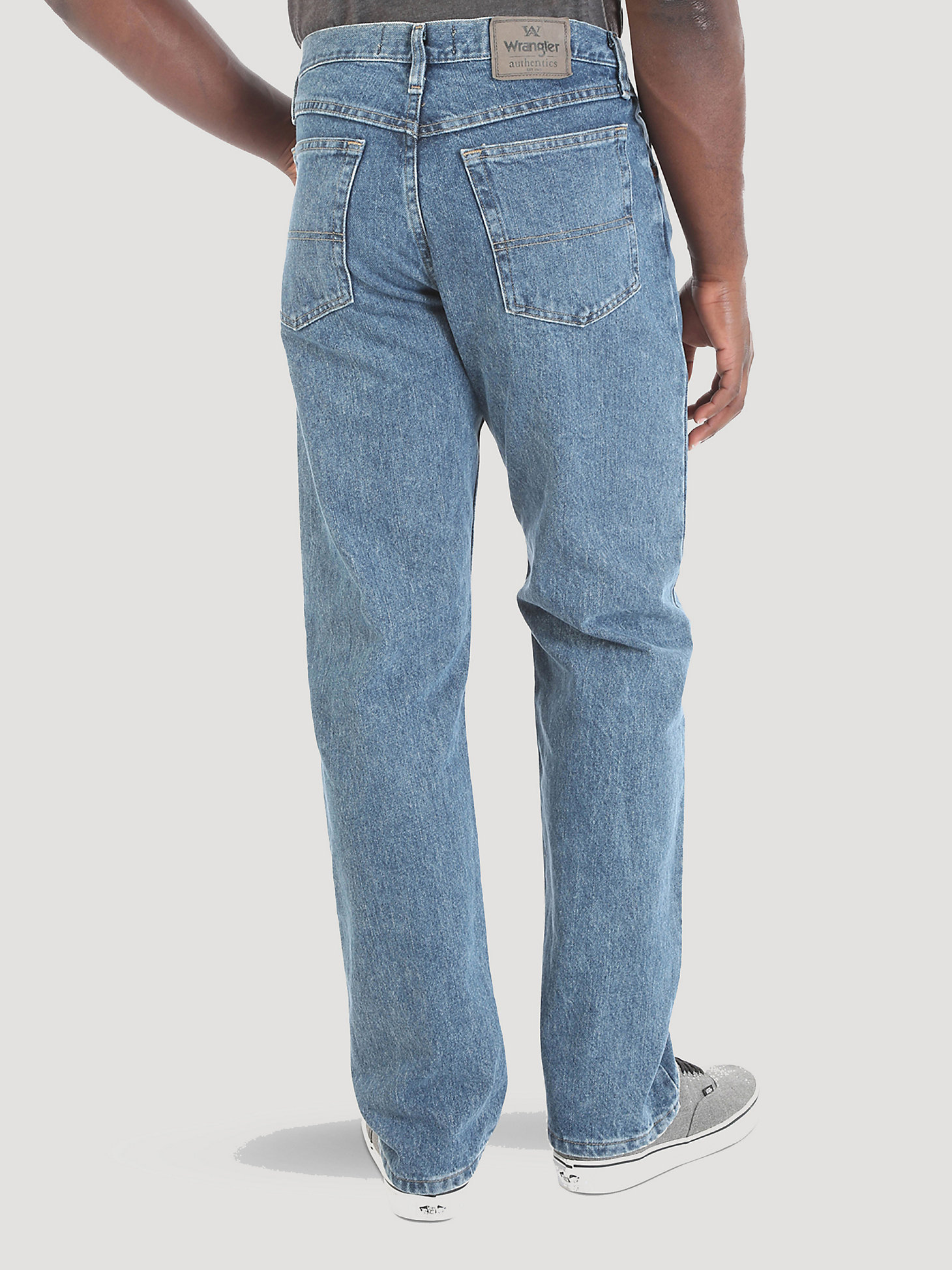 Men's Wrangler Authentics® Relaxed Fit Cotton Jean in Vintage Stone alternative view 1