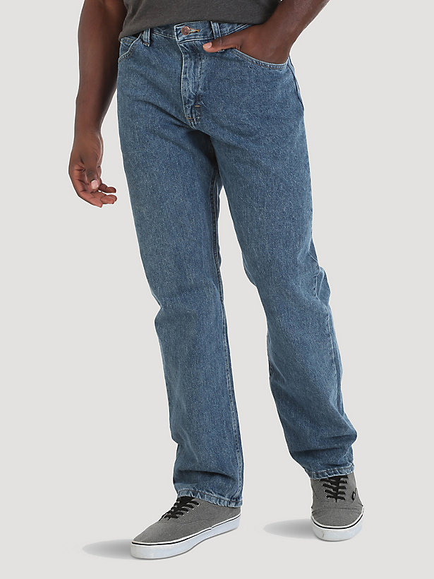 Wrangler Jeans Genuine Mens Relaxed Fit Denim Jean 38X34, Blasted Indigo