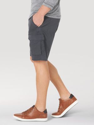 Wrangler Authentics Heren Big & Tall Classic Relaxed Fit Stretch Cargo Short, Zwarte keperstof, 33W