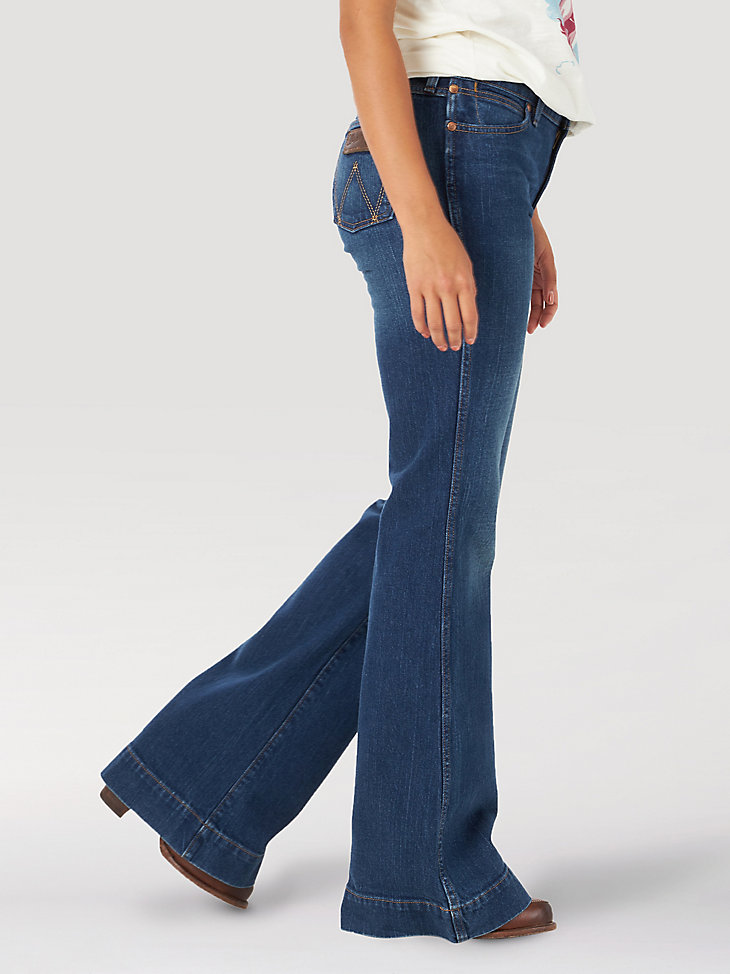 Women's Wrangler Rooted Collection™ USA High Rise Trouser Jean in Blue alternative view