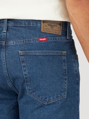 men's wrangler five star premium 5 pocket relaxed denim short