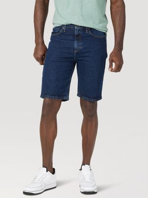 NWT Wrangler Relaxed Fit Prewashed Denim Shorts Men's Flat Front Sz 44 #60XNKMS 
