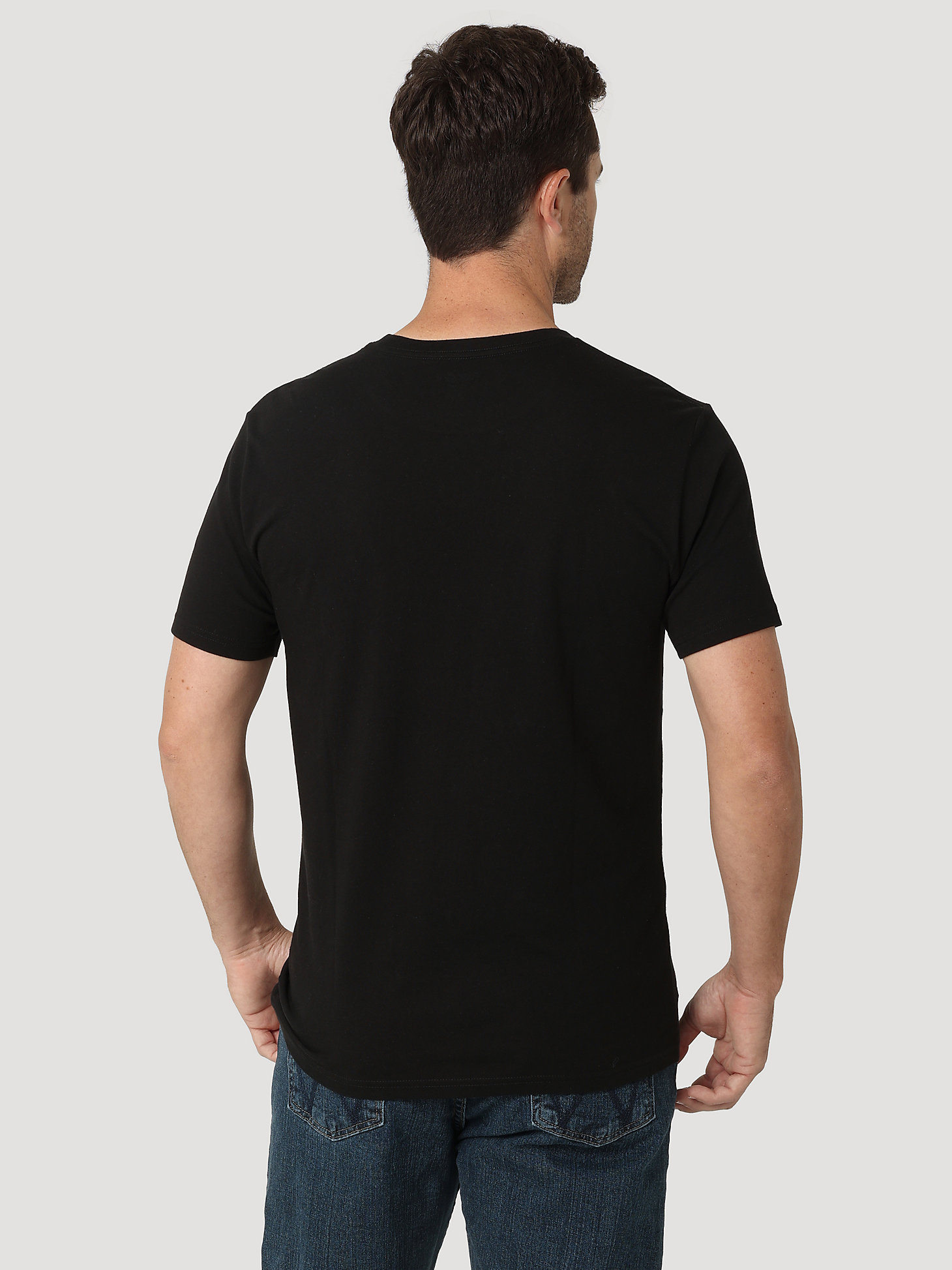Men's Cowboy Sunset Graphic T-Shirt in Black alternative view 2