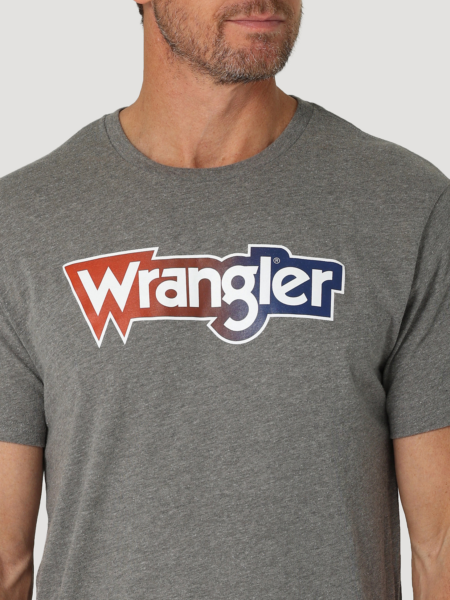 Ombre Wrangler Logo Graphic T-Shirt:Graphite:L alternative view 2