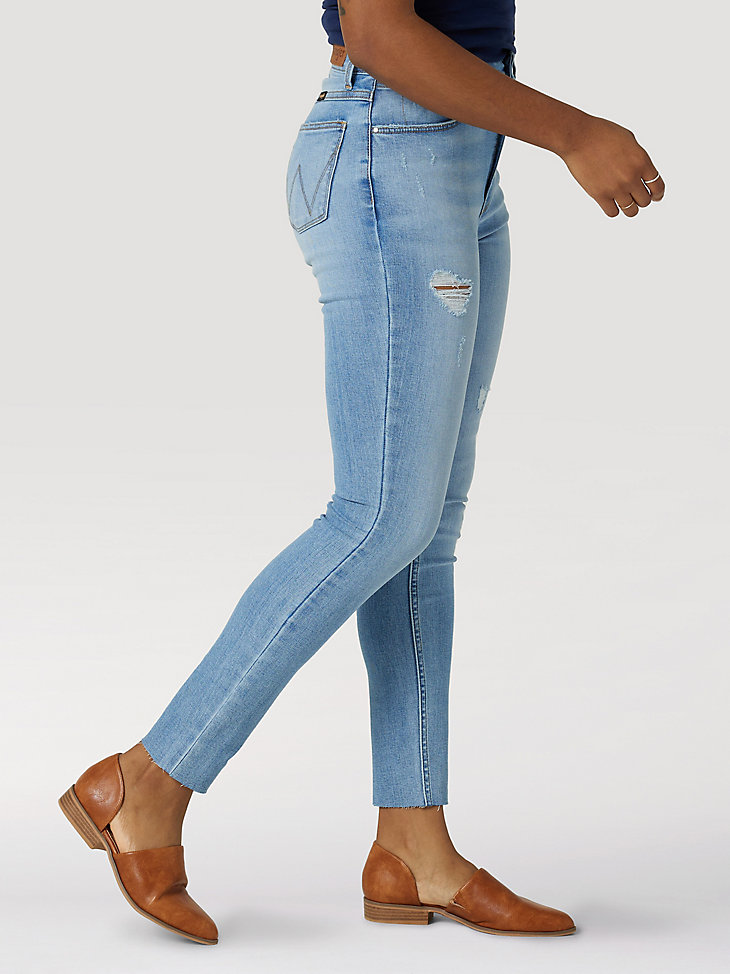 Women's Wrangler® High Rise Unforgettable Skinny Jeans in Glacier Light alternative view 5