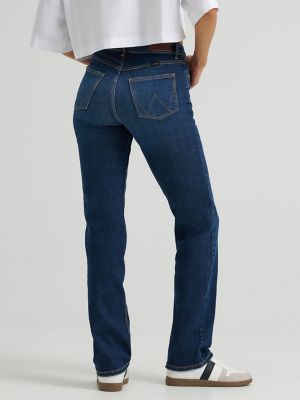 Women's Wrangler® High Rise True Straight Leg Jean in Berry Dark