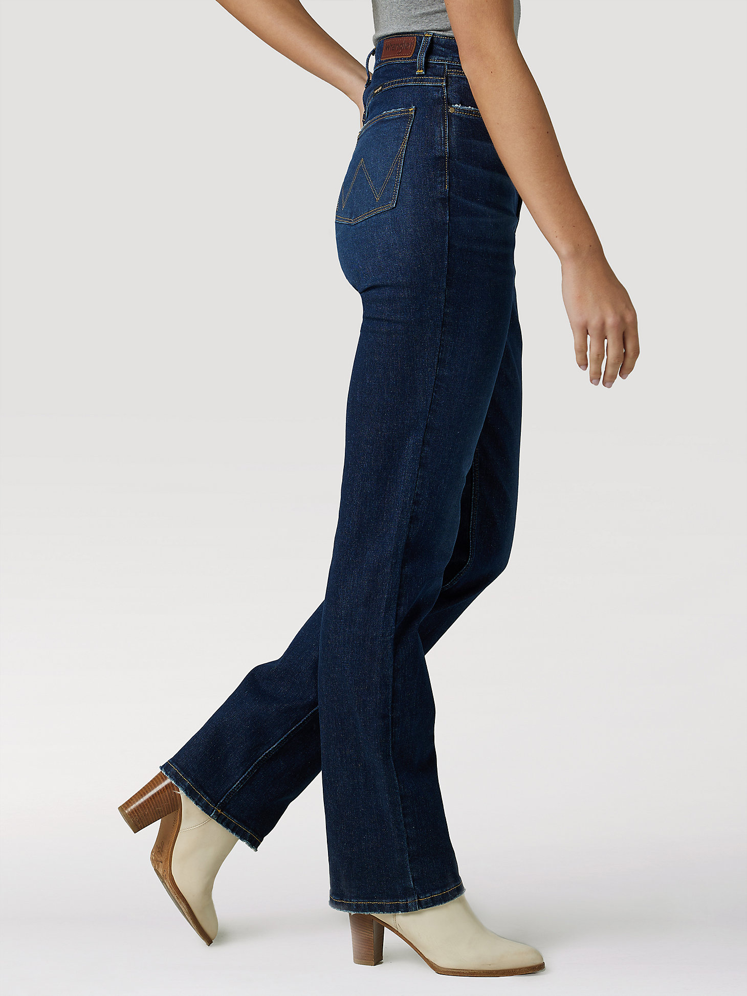 Women's Wrangler® High Rise True Straight Leg Jean in Berry Dark alternative view 5