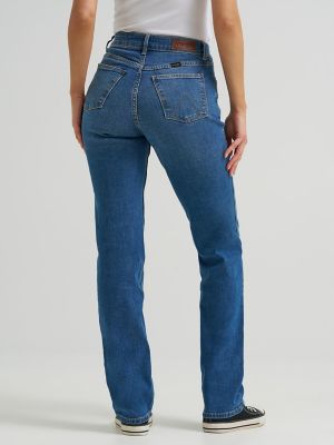 Women's Wrangler® High Rise True Straight Leg Jean in Ocean Medium
