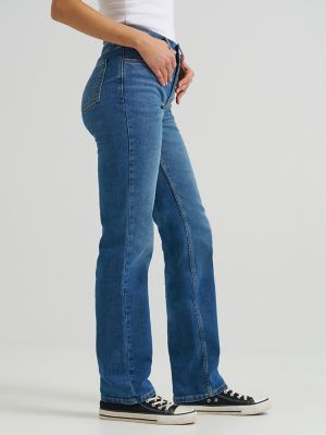 Women's Wrangler® High Rise True Straight Leg Jean in Ocean Medium
