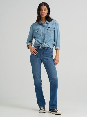 Wrangler Walker Coated High-Rise Slim Straight-Leg Jeans  Anthropologie  Japan - Women's Clothing, Accessories & Home