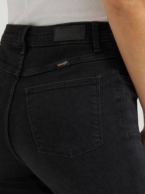 Women's Wrangler&reg; High Rise True Straight Leg Jean in Midnight Black