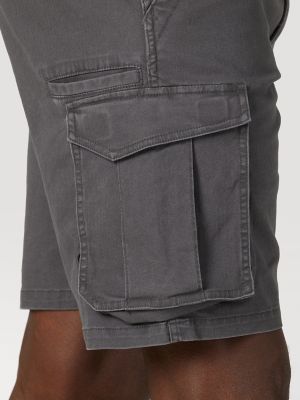 Men's Stretch Herringbone Cargo Short in Asphalt