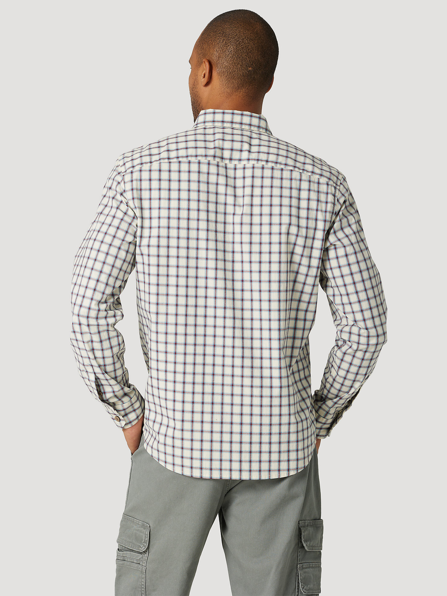 Men's Epic Soft Plaid Long Sleeve Shirt in Almond Milk alternative view 1