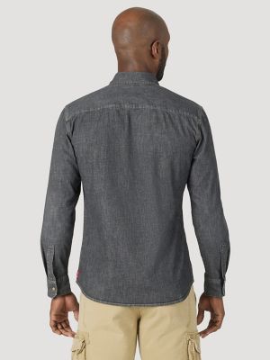 wrangler mens denim shirts