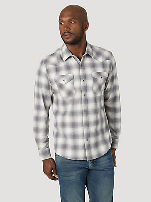YYear Mens Button Up Printed Casual Stretch Shirt Plaid Print Plus Size Shirt 