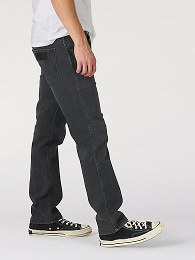 Wrangler Greensboro Regular Modern Straight Tapered Stretch Jeans Rinse Denim 