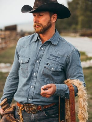 Wyoming Traders Men's Denim Stonewashed Western Shirt – Bucksworth Western  Wear
