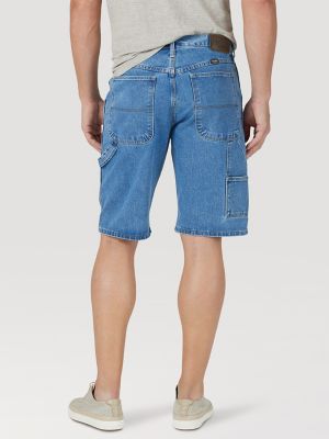 Wrangler Mens Carpenter Shorts - Size 34, outlet Color: Denim Blue