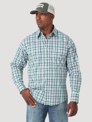 Men's Wrinkle Resist Long Sleeve Western Snap Plaid Shirt | The Monarch  Look | Wrangler®