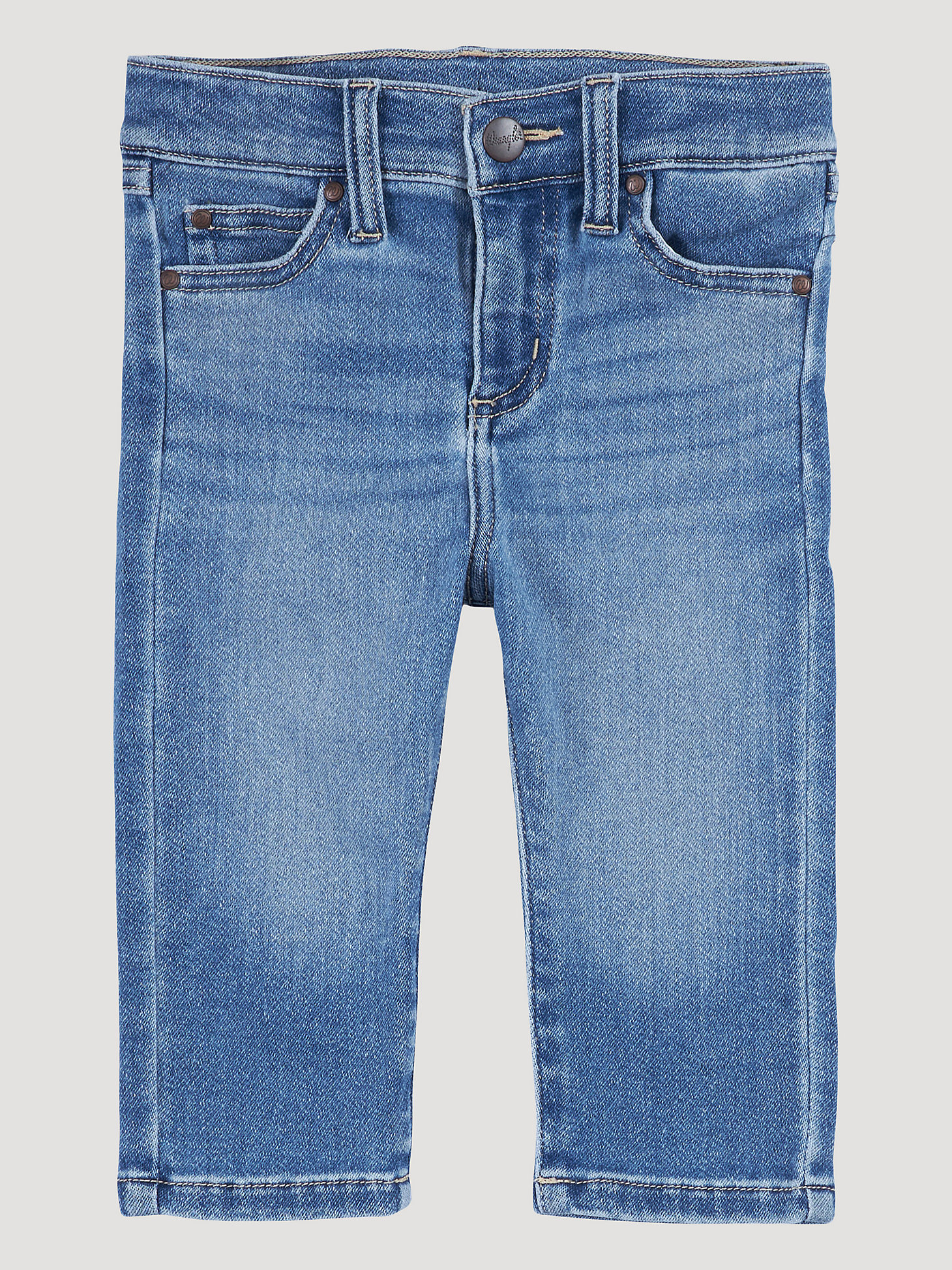 Little Boy's Stitched Pocket Bootcut Jean in Amos main view