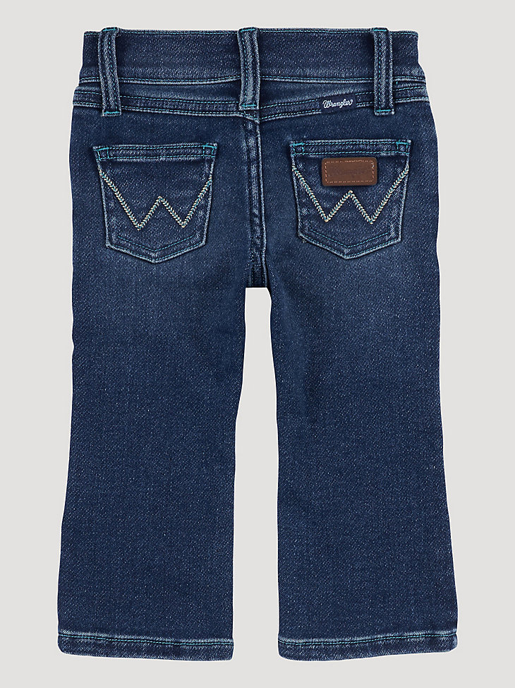 Little Girl's W Stitched Bootcut Jean in Amelia alternative view