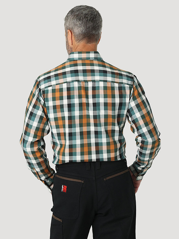 Wrangler® RIGGS Workwear® Long Sleeve Plaid Work Shirt in Sierra Forest alternative view