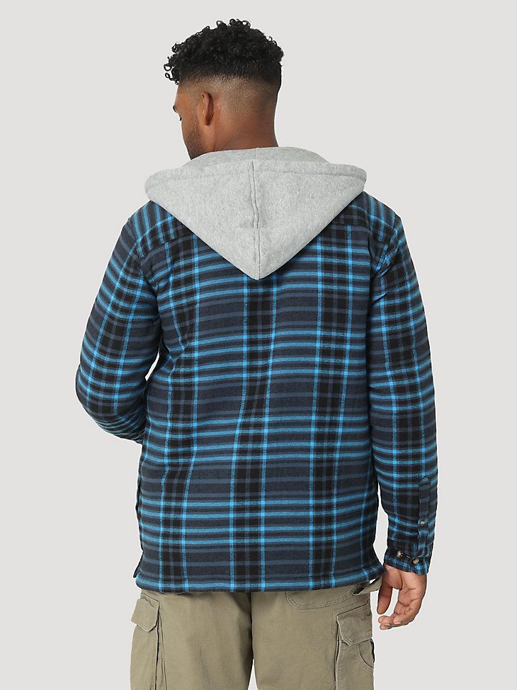 Wrangler® RIGGS Workwear® Long Sleeve Hooded Flannel Work Jacket in Loch alternative view