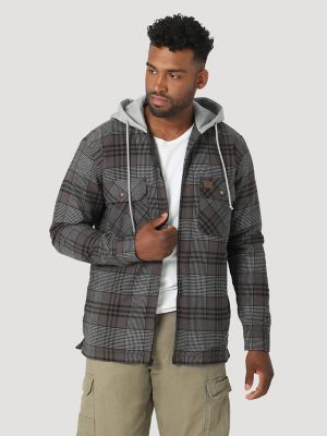 Wrangler RIGGS Workwear Long Sleeve Hooded Flannel Work Jacket