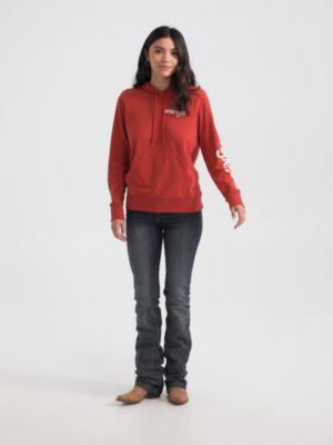 Women's Wrangler Classic Logo Hoodie in Blue Surf alternative view