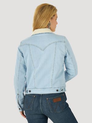 Red Label Men's Classic Sherpa Lined Cotton Denim Jean Button Up Trucker  Jacket (Dark Blue, S) 
