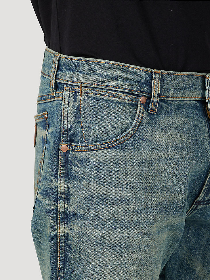 Blaze Blue Wrangler Larston Denim Slim Fit Men Jeans Authentic 