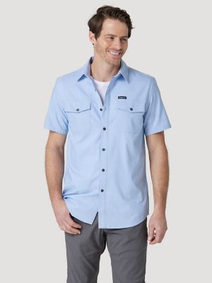 Wrangler short sleeve button hot sale up