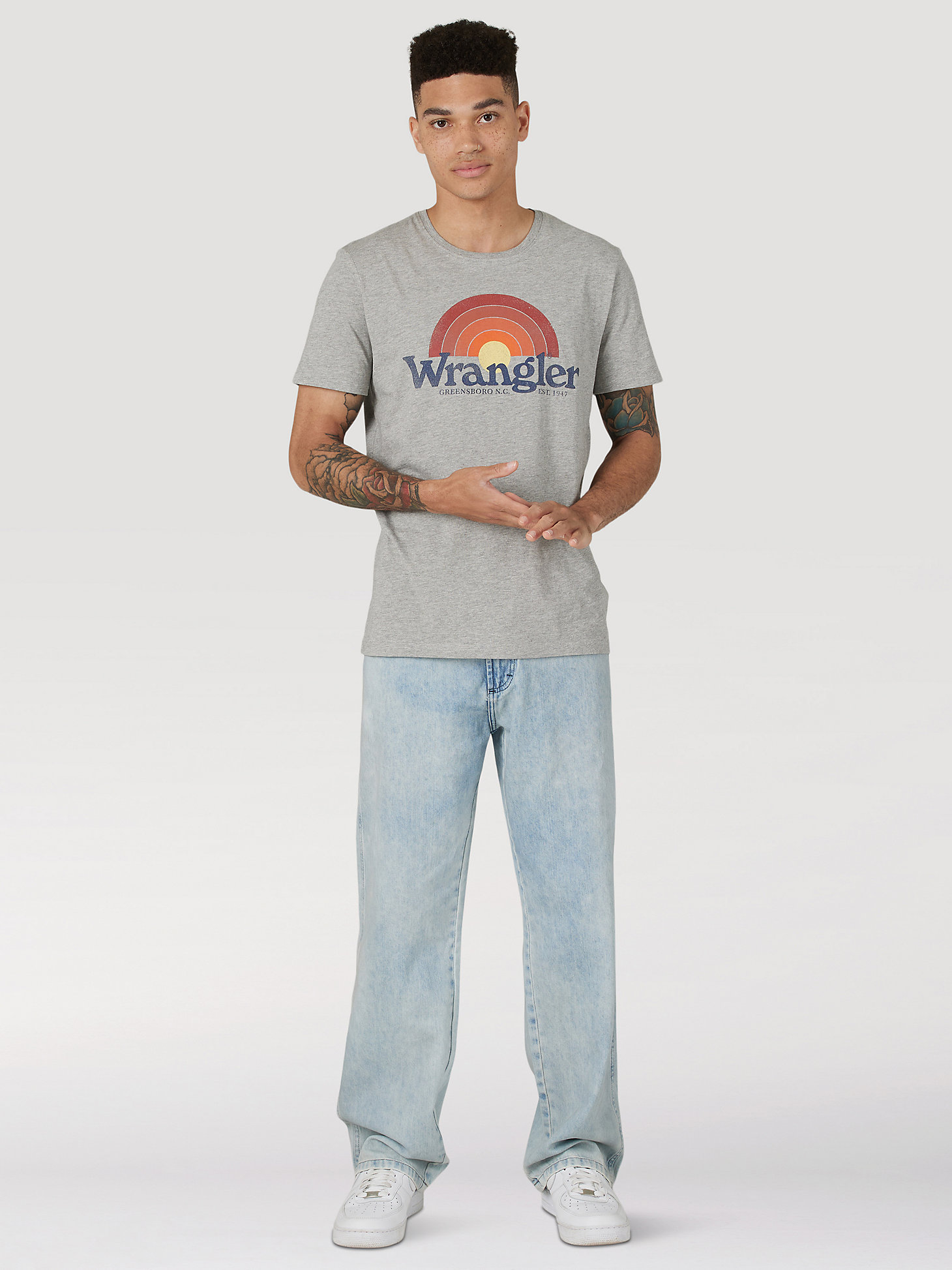 Men's Wrangler Sunrise T-Shirt in Grey alternative view 3