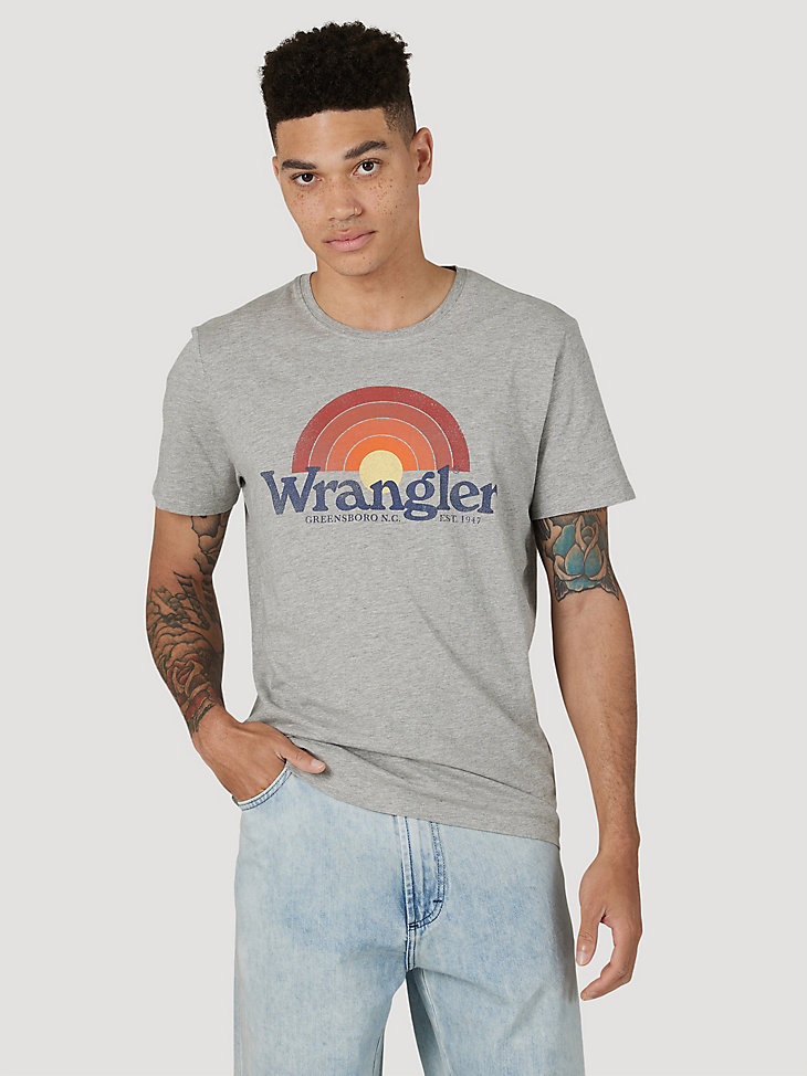 Men's Wrangler Sunrise T-Shirt in Grey main view