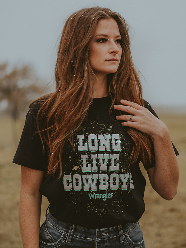 Women's Wrangler Short Sleeve Long Live Cowboys Graphic Tee
