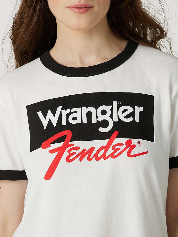 Wrangler x Fender Ringer Tee in Faded Black alternative view 2